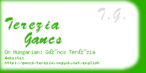 terezia gancs business card